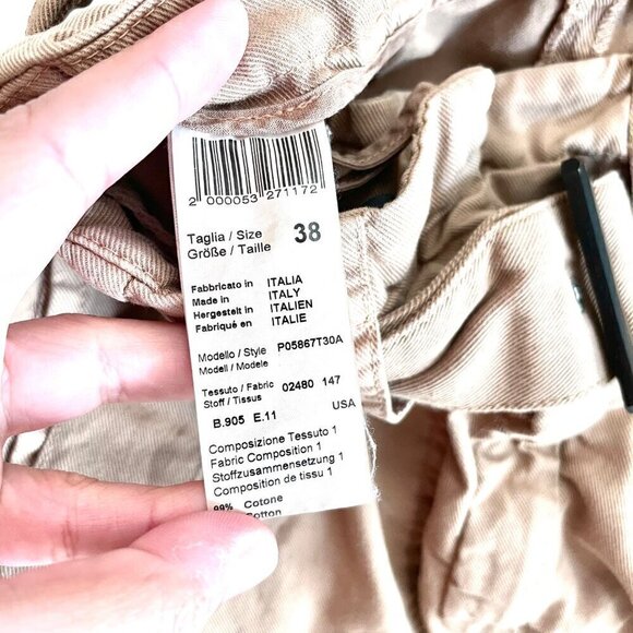 Peserico Khaki Midi Belted Skirt in Size IT 38 - Picture 5 of 10